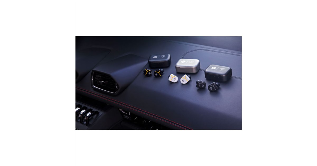 Master & Dynamic、ランボルギーニとコラボした完全ワイヤレスイヤホン