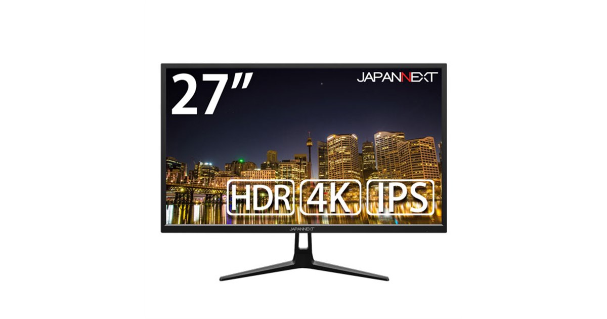 JAPANNEXT、34,980円の27型4K液晶ディスプレイ「JN-IPS2705UHDR