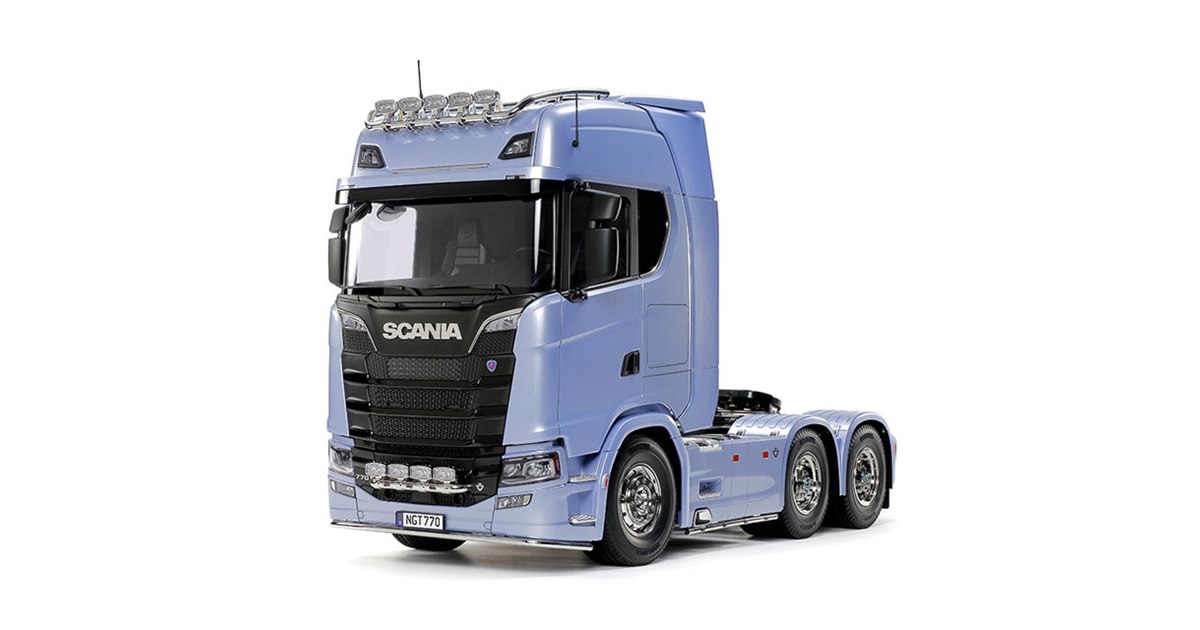 タミヤ、1/14電動RC「スカニア 770 S 6x4 フルオペレーションセット