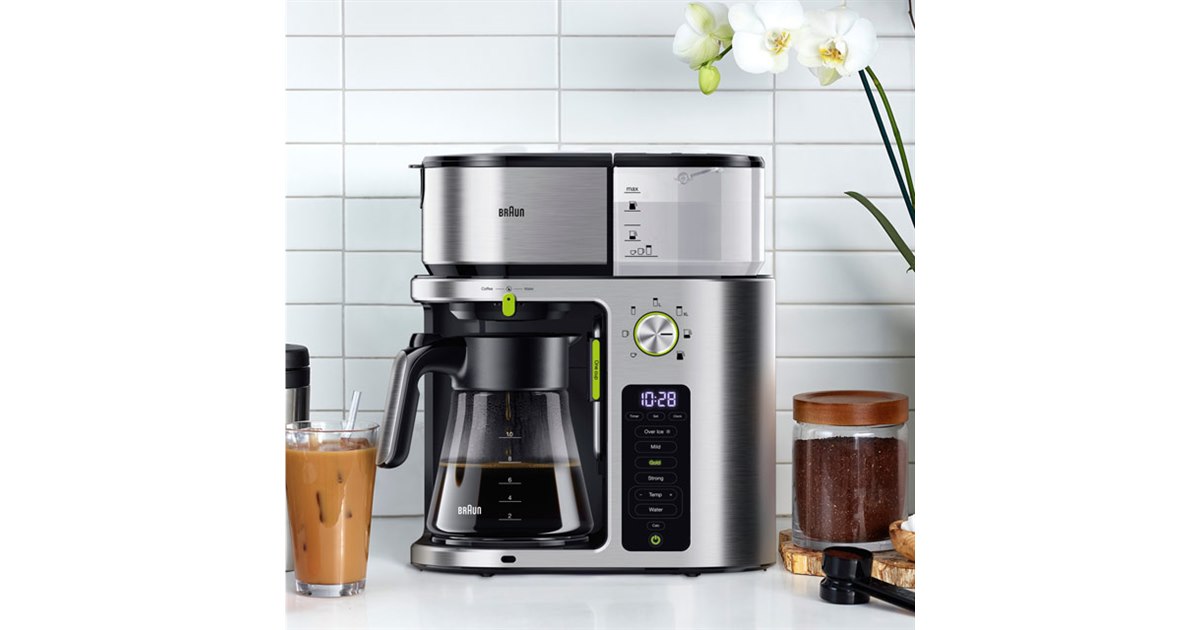 ブラウン、カップ1杯～10杯分まで抽出量を選べる「マルチサーブ