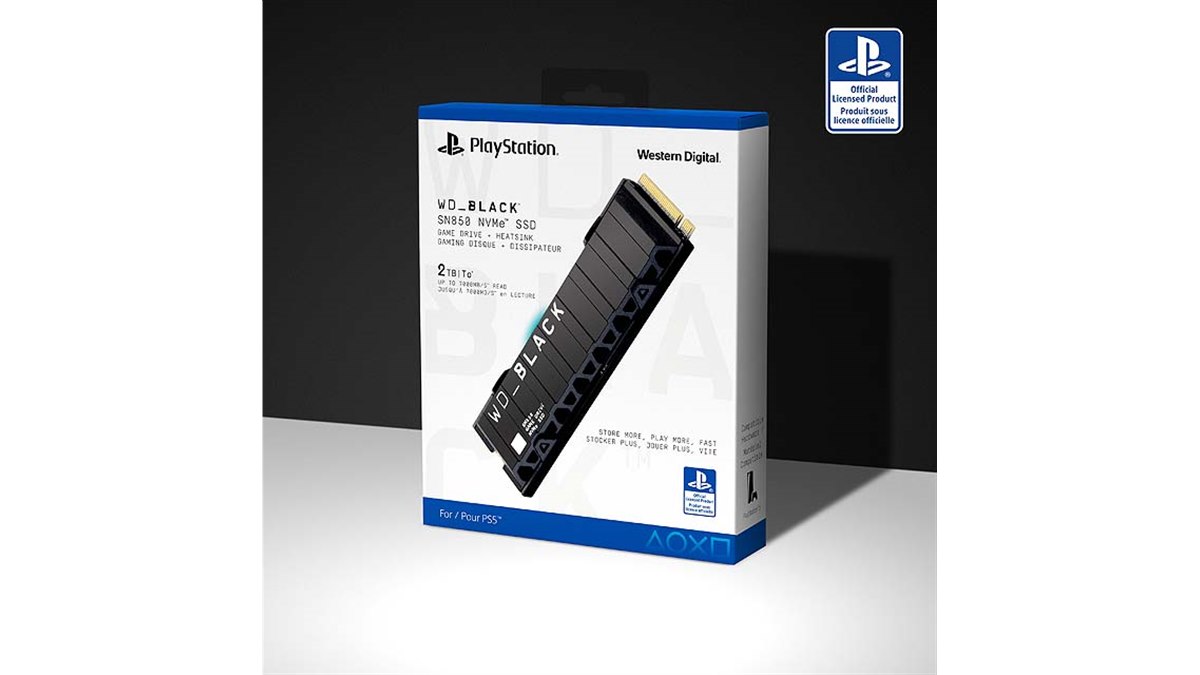 WD、公式ライセンスを取得したPS5用SSD「WD_BLACK SN850 NVMe M.2 SSD