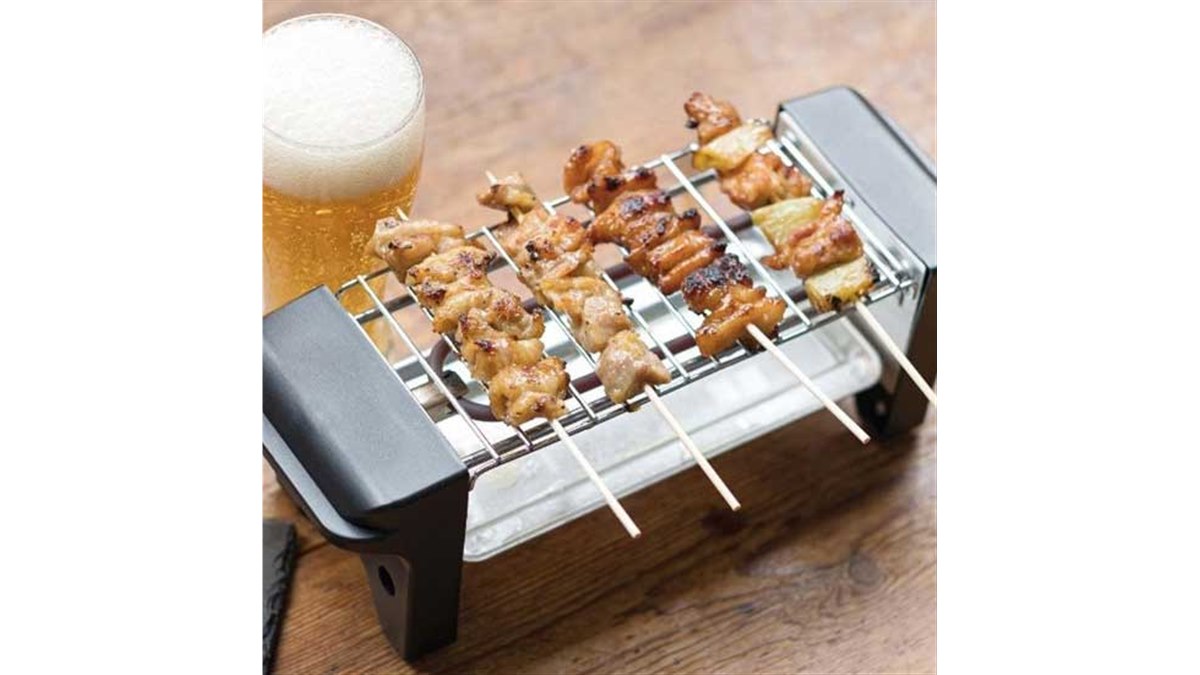 焼き鳥や焼肉を卓上で楽しめる「おうち呑み名人 2WAYグリル」が本日11