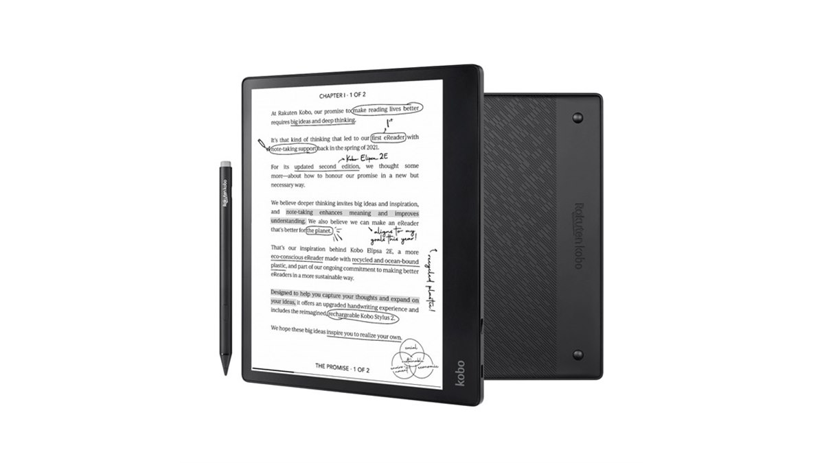 楽天Kobo、スタイラスペン付き10.3型電子書籍リーダー「Kobo Elipsa 2E