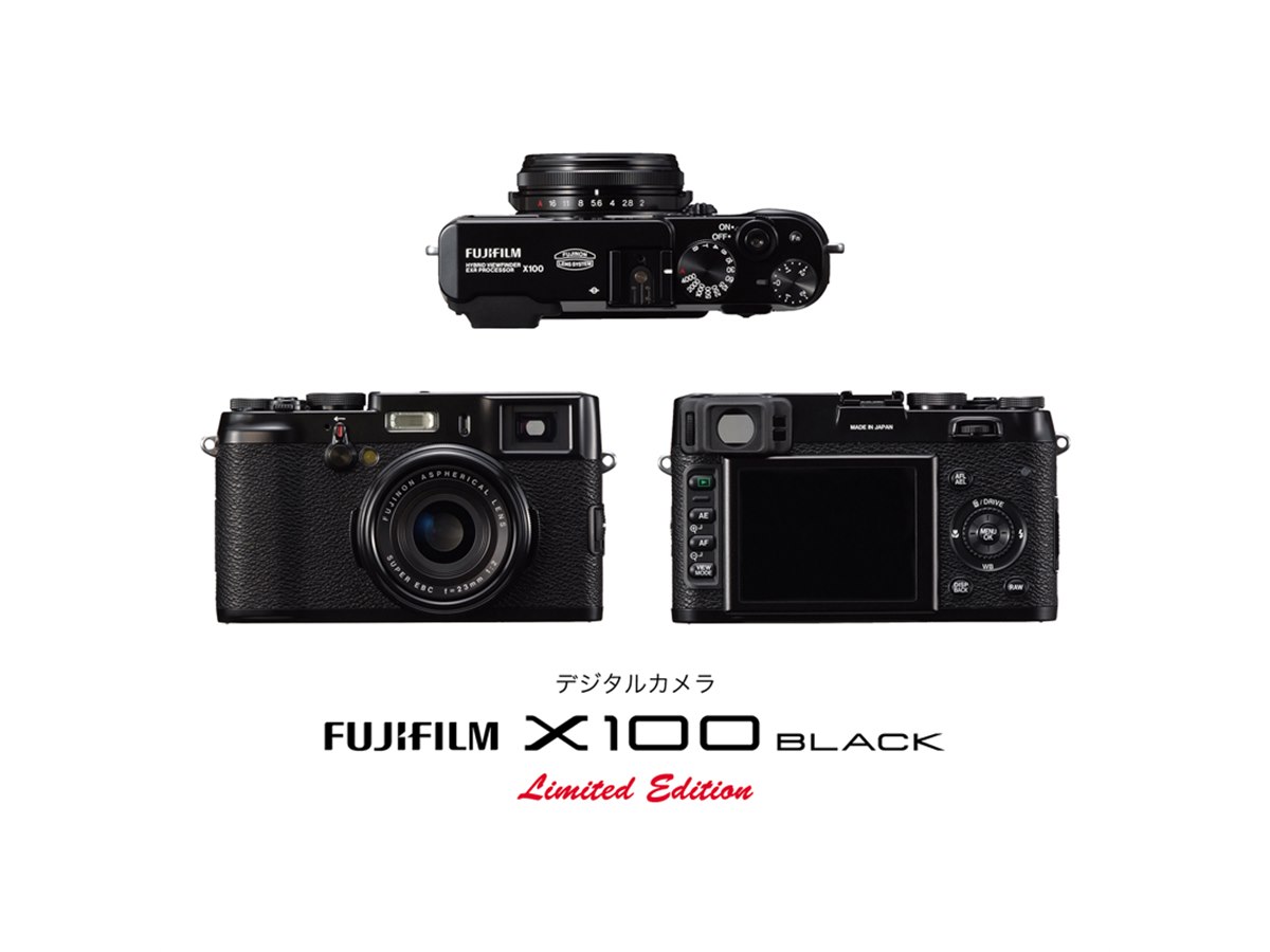 富士フイルム、1万台限定の「X100 BLACKリミテッドエディション