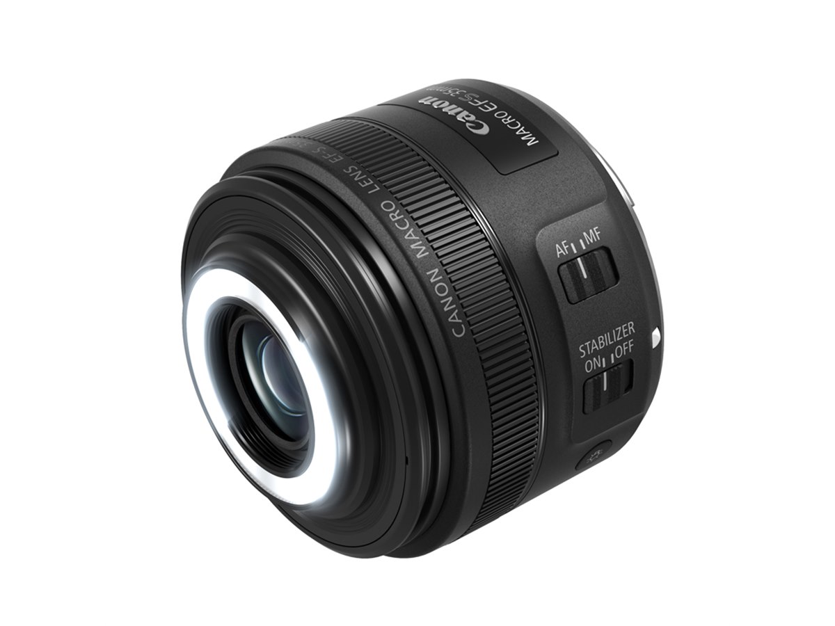 キヤノン、LEDライト内蔵マクロレンズ「EF-S35mm F2.8 マクロ IS STM