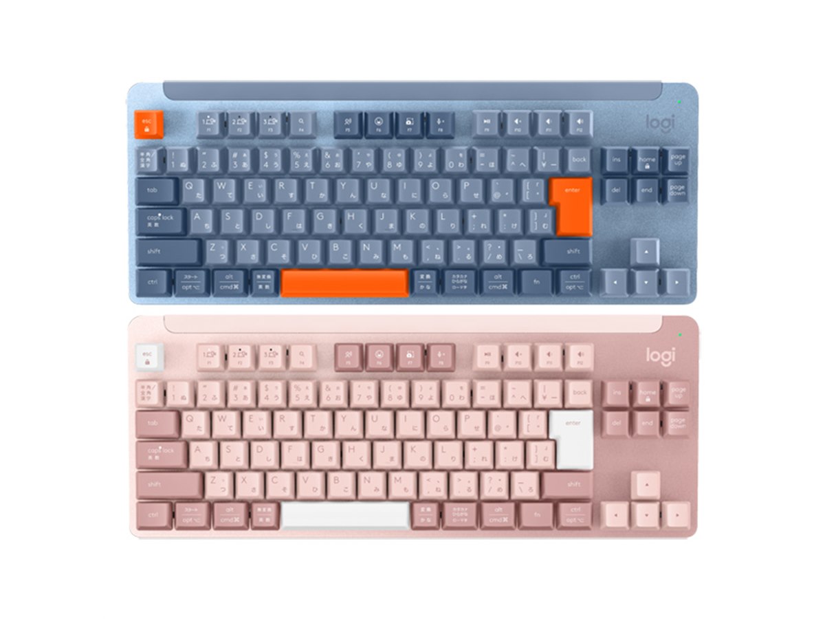ロジクール、無線メカニカルキーボード「K855」に新色ブルーグレー