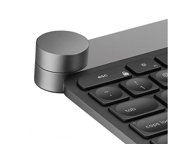 ロジクール、入力ダイヤル「CROWN」で作業を効率化する無線キーボード