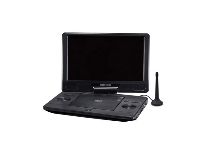 グリーンハウス、11.4型液晶搭載のポータブルブルーレイプレーヤー