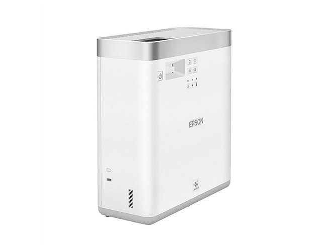 エプソン、美しいデザインの小型ホームプロジェクター「dreamio EF-100