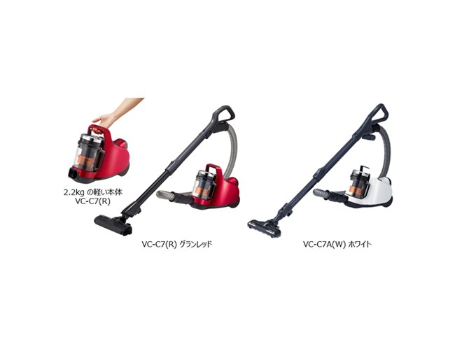 東芝、ゴミ圧縮性能を高めたサイクロン式掃除機「トルネオ ミニ VC-C7