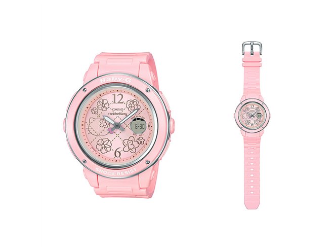 カシオ、ハローキティ「ピンクキルトシリーズ」とコラボした「BABY-G