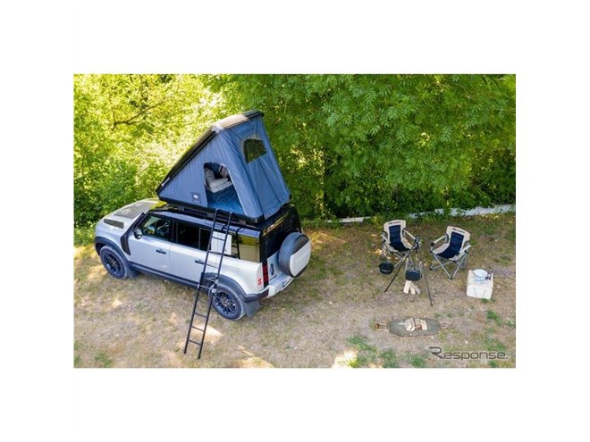 ランドローバー ディフェンダー 新型、純正ルーフテントを欧州設定