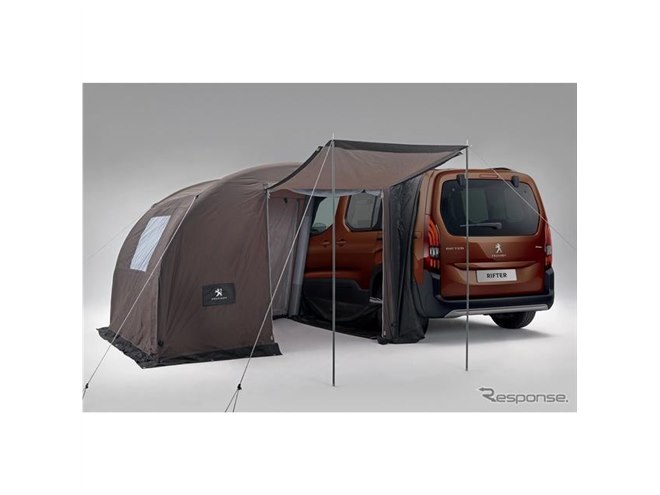 プジョー リフター 新型】純正カーサイドタープ発売、エアフレームで