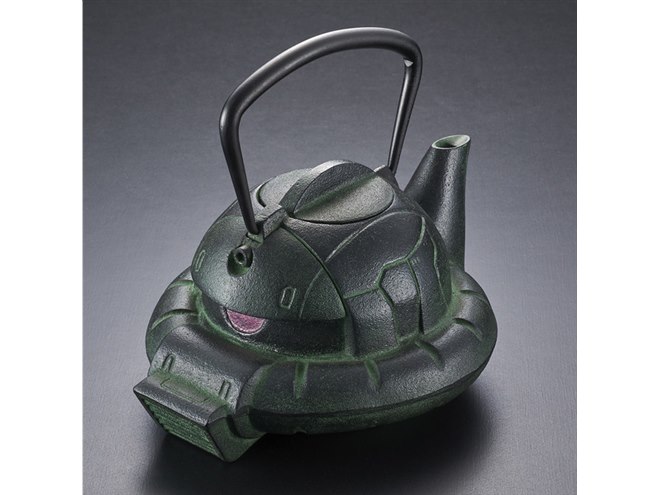 機動戦士ガンダム」ザクが“南部鉄器”鉄瓶に、GREENカラーが新登場
