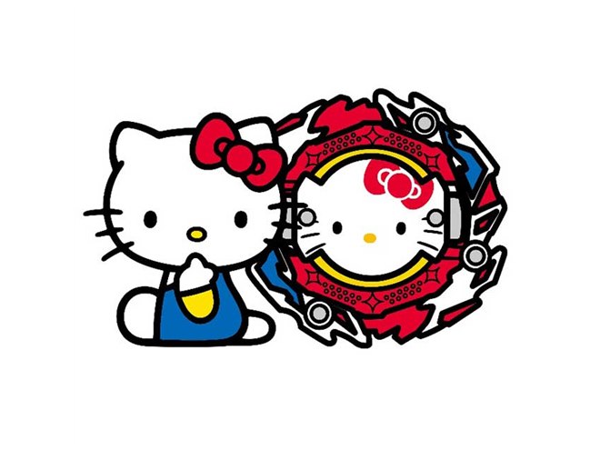 公式ベイバサダー・ハローキティとコラボしたベイブレードが本日9/17