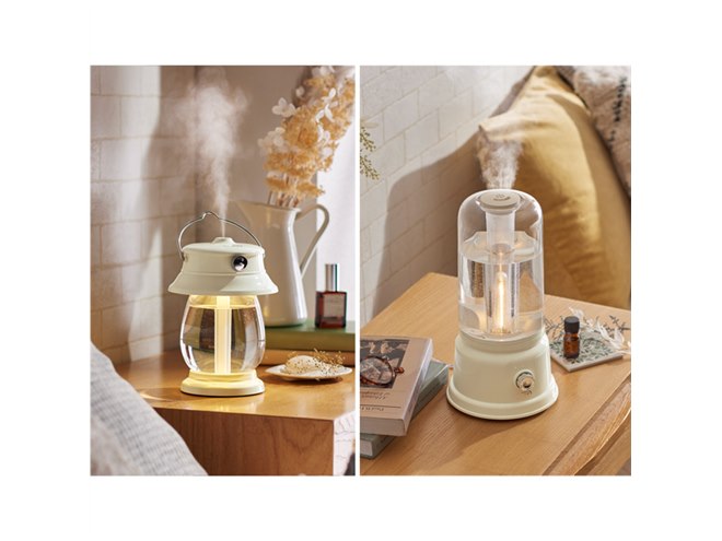 ライト単体で使用可、Toffy「LEDランタン/アロマランプ加湿器」に新色