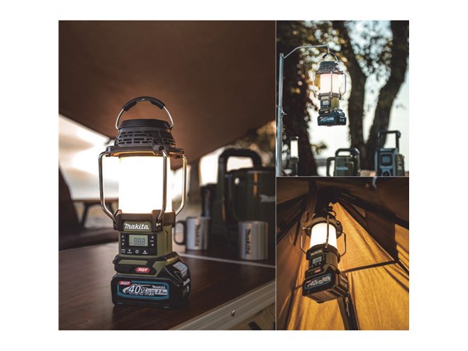 マキタ、別売り40Vmaxバッテリーで充電できるLEDランタン付きラジオ