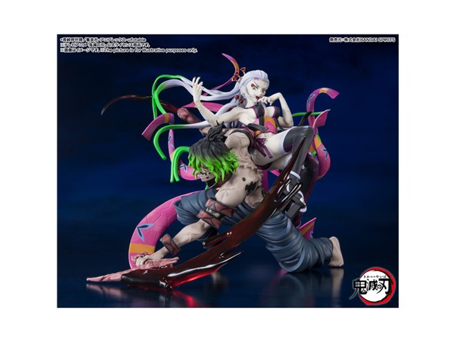 鬼滅の刃」堕姫＆妓夫太郎がセットで立体化、飛び血鎌はクリアパーツで