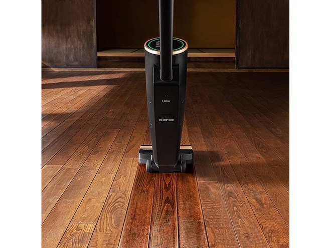 ハイアール、水拭き/乾拭き/吸引に対応した床拭き掃除機「MIZUKI