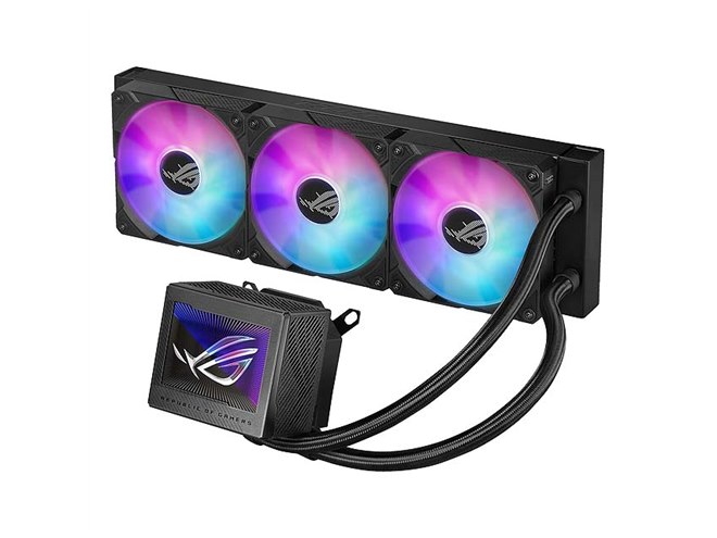 ASUS、3.5型液晶モニター付きの水冷CPUクーラー「ROG RYUJIN III 360
