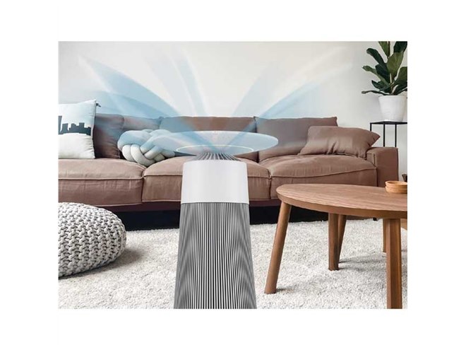 LG、テーブルやQi充電機能を備えた360度型空気清浄機「PuriCare