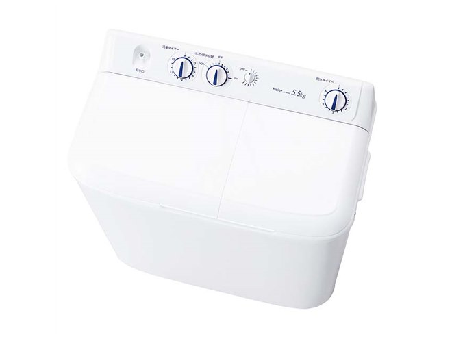 ハイアール、洗浄力にすぐれた洗濯容量5.5kgの二槽式洗濯機「JW-W55G