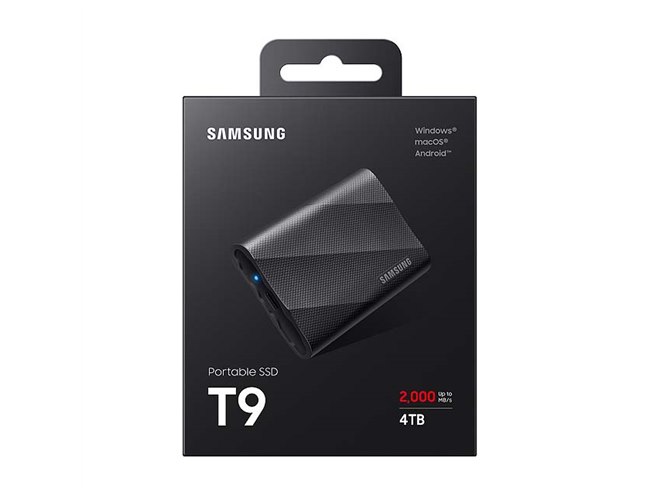 サムスン、最大2000MB/sのポータブルSSD「Samsung Portable SSD T9