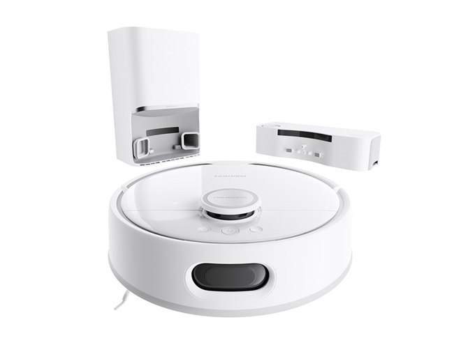 ゴミ収集ステーション＆水交換ステーションを設けたロボット掃除機