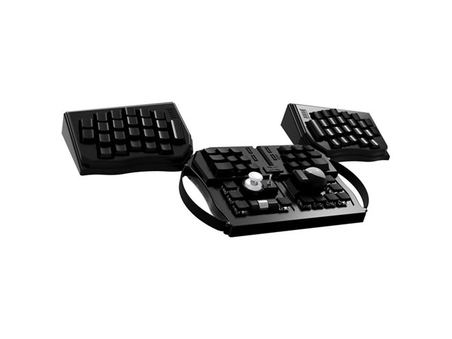 ビックカメラ、両手で握ってタイプできる変形キーボード「GrabShell