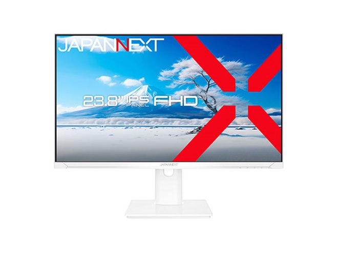 JAPANNEXT、本体や付属品を「ホワイト」で統一した23.8型液晶を20,480