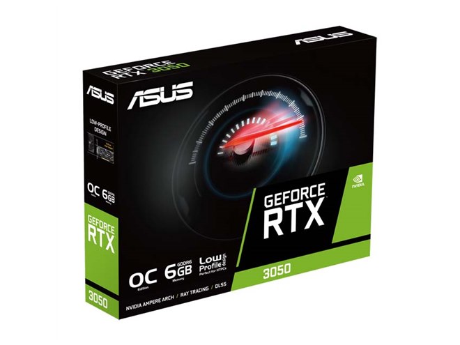 ASUS、ロープロ対応で「GeForce RTX 3050」を搭載したビデオカード