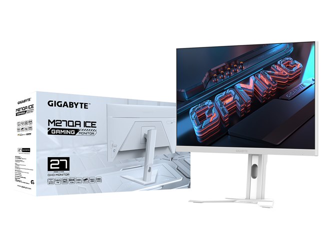 GIGABYTE、ホワイトを初採用した27型ゲーミングモニター「M27QA ICE