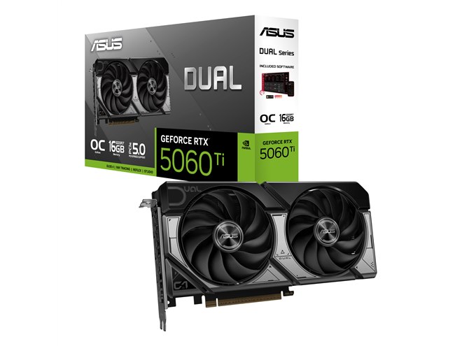 ASUS、「GeForce RTX 5060 Ti 16GB」を搭載したビデオカード3製品