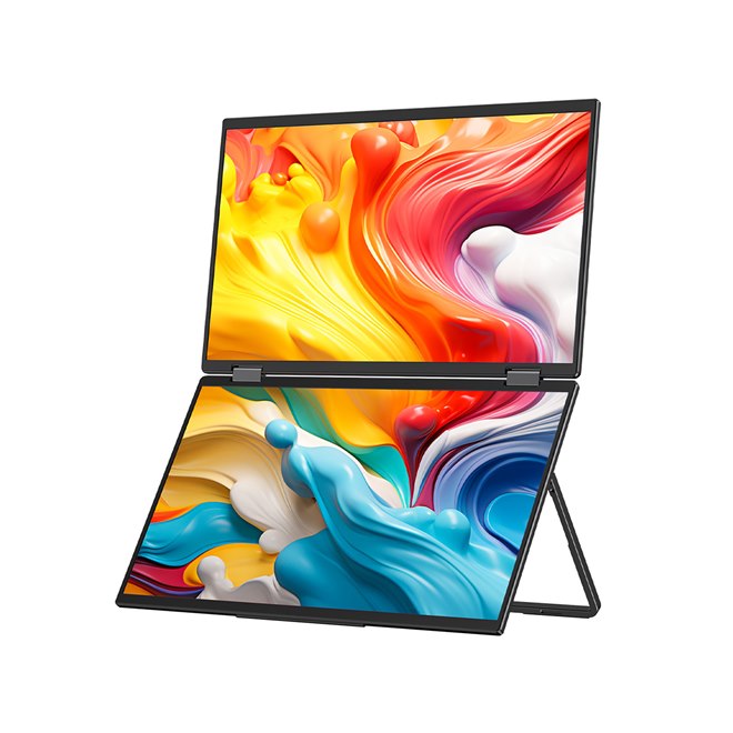 MINISFORUM、ケーブル1本で2画面表示を実現する15.6型デュアルモバイル