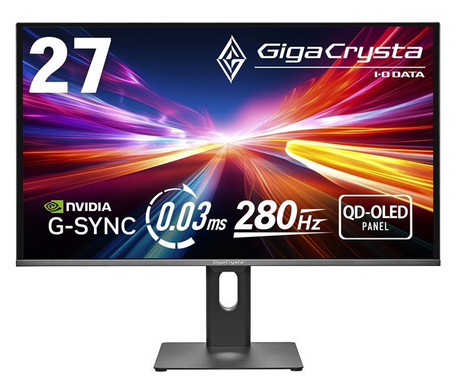 アイ・オー、初の有機ELパネルを採用した27型ゲーミングモニター