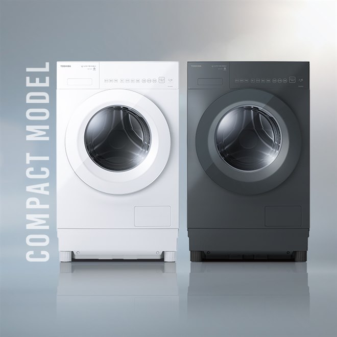 東芝、省スペースでも設置しやすいコンパクトなドラム式洗濯乾燥機