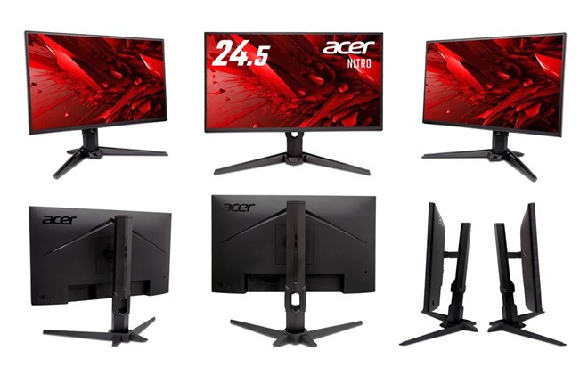 エイサー、最大240/320Hz対応の24.5型フルHDゲーミングモニター「Nitro