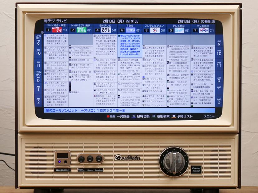 ブラウン管テレビのようなビンテージ調デザインの液晶テレビ「VT203-BR