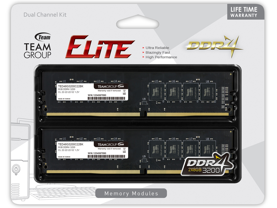 モジュール規格:PC4-25600(DDR4-3200) Team(チーム)のメモリー 比較