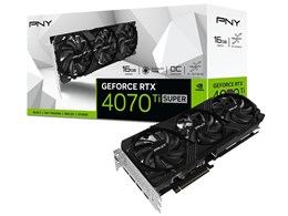 PNY GeForce RTX 4070 Ti SUPER 16GB OC LED トリプルファン VERTO