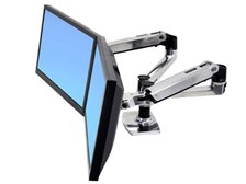 エルゴトロン LXデュアルデスクマウントアーム サイドバイサイド 45