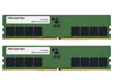 DDR5 5600MHz 16GB 2枚組 BTO抜き取り品 プリンストン PD5-5600-16GX2