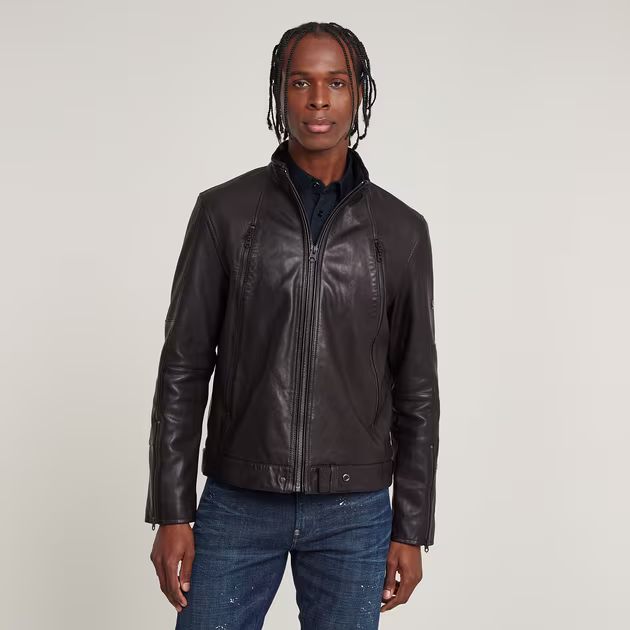 Biker Leather Jacket | Black | G-STAR® RO