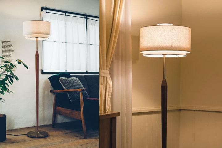 フロアライト 木製 ファブリック LED Svante｜デザイン照明のCROIX