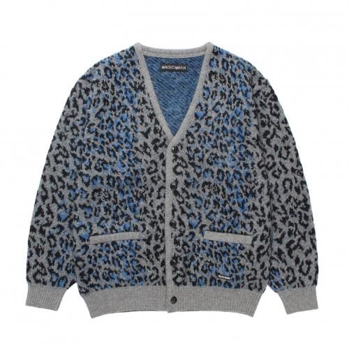 WACKO MARIA ワコマリア LEOPARD MOHAIR JACQUARD KNIT CARDIGAN