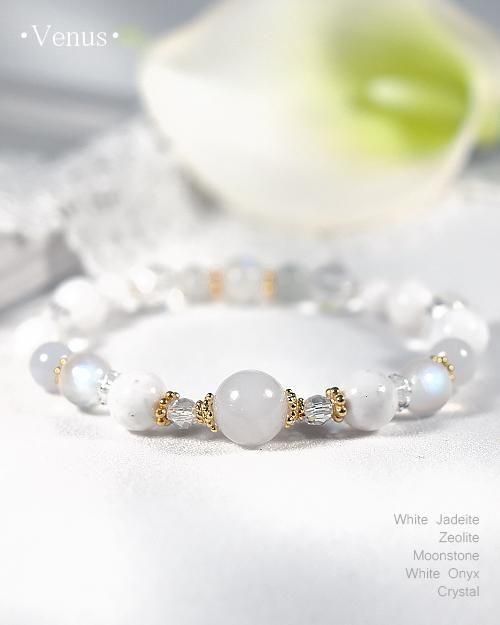 白翡翠×ゼオライト×ムーンストーン】浄化と守護＊心を整える大人の