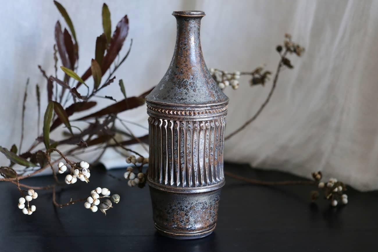 濱中史朗 / 花器 / レオパード / スタッズ・クロウ (HS_272) | 木箱