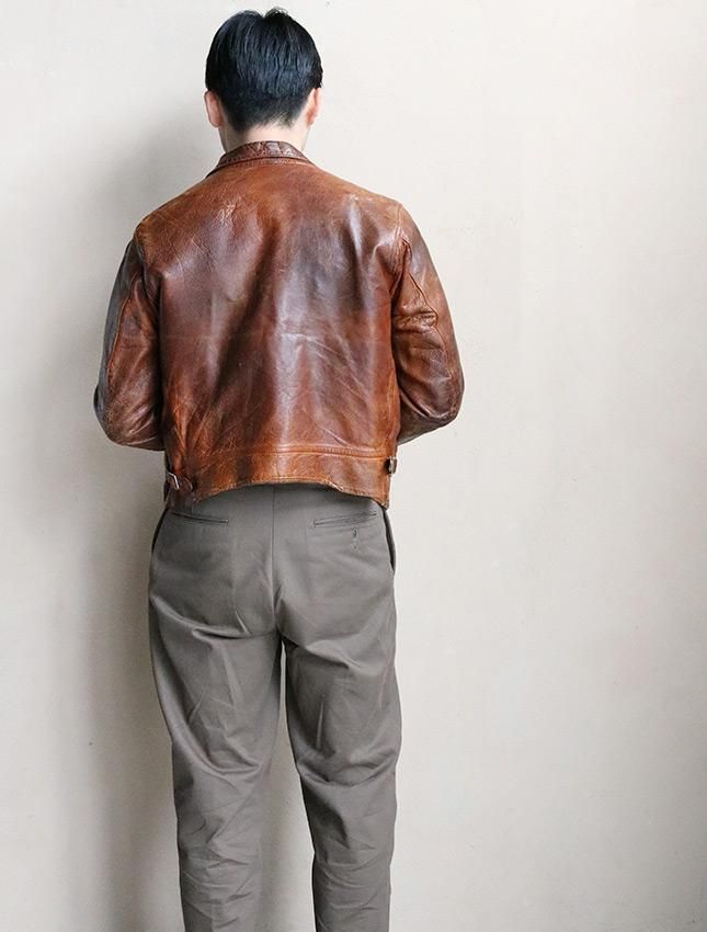 30s UNKNOWN LEATHER COSSACK JACKET SIZE FITS LIKE 38 - MATIN