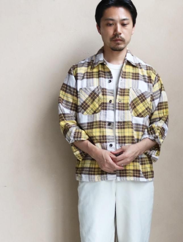 50s PENNEY'S TOWNCRAFT | コットンネルシャツ - MATIN, VINTAGE