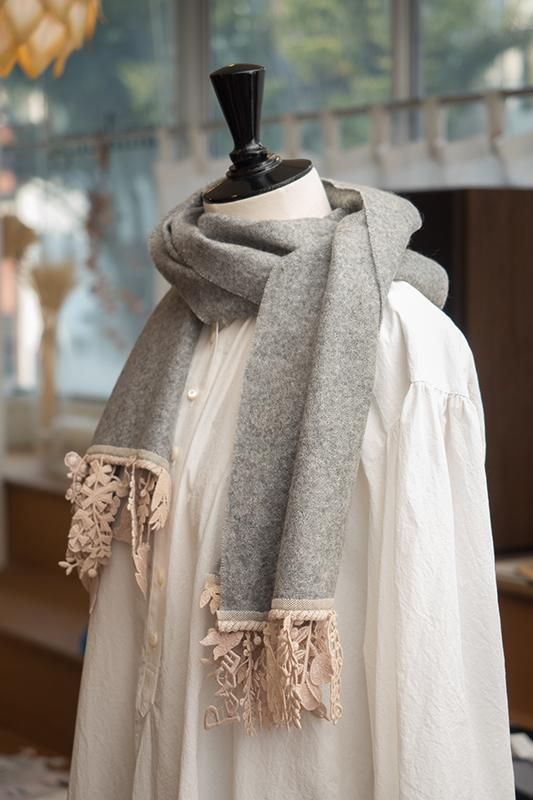 mina perhonen forest parade cashmereストール(約162×33) - ミナ